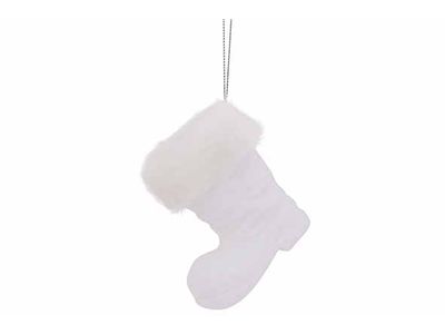 Hanger Boot Flocked Wit 8x4xh8cm Kunstst Of