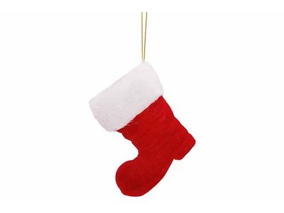 Hanger Boot Flocked Rood 8x4xh8cm Ku Nststof