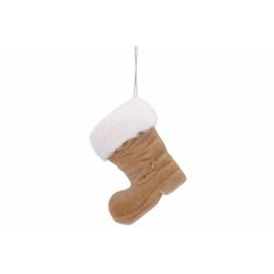 Cosy @ Home Hanger Boot Flocked Bruin 8x4xh8cm Kunst Stof 