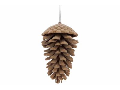 Denappel Hanger Flocked Beige 9x9xh13cm Kunststof