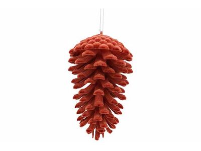 Denappel Hanger Flocked Roest 9x9xh13cm Kunststof