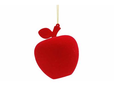 Hanger Apple Flocking Rood 8x8xh11cm Kun Ststof