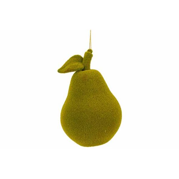 Hanger Pear Flocking Groen 9x9xh14cm Kun Ststof 