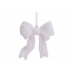 Hanger Bow Flocked Wit 10x3xh10cm Kunsts Tof 