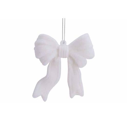 Suspension Bow Flocked Blanc 10x3xh10cm Plastic  Cosy @ Home