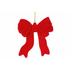 Hanger Bow Flocked Rood 10x3xh10cm Kunst Stof 