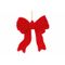 Hanger Bow Flocked Rood 10x3xh10cm Kunst Stof 