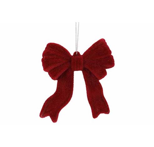 Suspension Bow Flocked Bordeaux 10x3xh10 Cm Plastic  Cosy @ Home