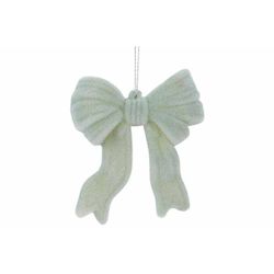 Cosy @ Home Suspension Bow Flocked Mint 10x3xh10cm P Lastic 