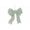 Hanger Bow Flocked Mint 10x3xh10cm Kunst Stof 