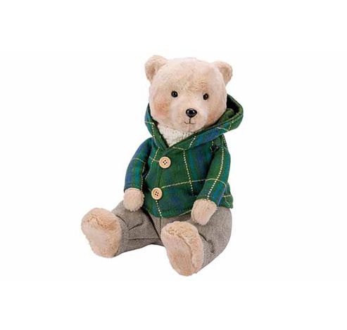 Ours Assis Boy Vert 29x22xh25cm Foam   Cosy @ Home