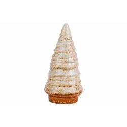 Kerstboom Beige 9x9xh17cm Keramiek  