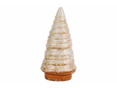 Kerstboom Beige 9x9xh17cm Keramiek 