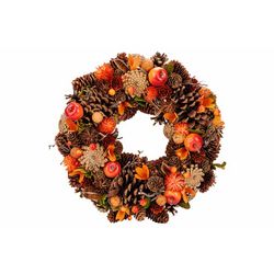 Krans Autumn Pinecone Bruin 33x33xh8cm R Ond Foam 