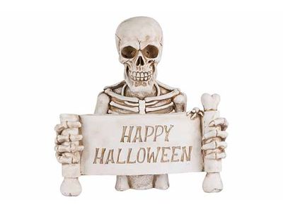 Skelet Happy Halloween Natuur 35x16xh35c M Keramiek