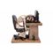 Skelet Sleeping Nora On Desk Wit - Zwart 17x10xh18cm Polyresin 