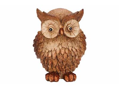 Uil Bruin 11x9xh15cm Polyresin 