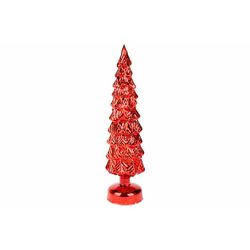 Kerstboom Antique Excl. 3xaa Batt Rood 1 0x10xh35cm Glas 