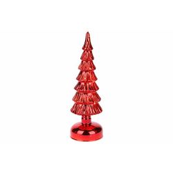 Kerstboom Antique Excl. 3xaa Batt Rood 9 X9xh27cm Glas 