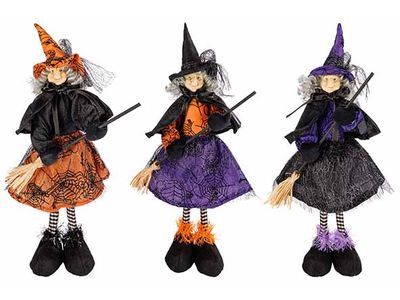 Heks Standing 2ass Zwart 28x40xh48cm Pol Yester