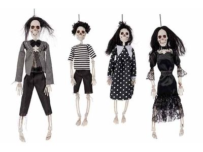 Skelet Family Zwart 20x5xh40cm Kunststof 