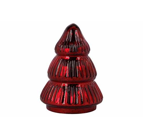 Kerstboom Antique Donkerrood 9x9xh12cm G Las  Cosy @ Home