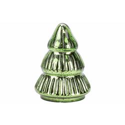 Kerstboom Antique Groen 9x9xh12cm Glas  