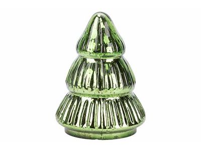 Kerstboom Antique Groen 9x9xh12cm Glas 