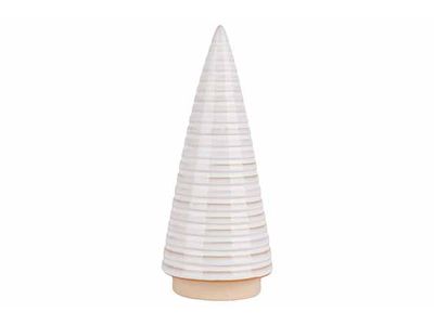 Kerstboom Rings Creme 10x10xh23cm Kerami Ek