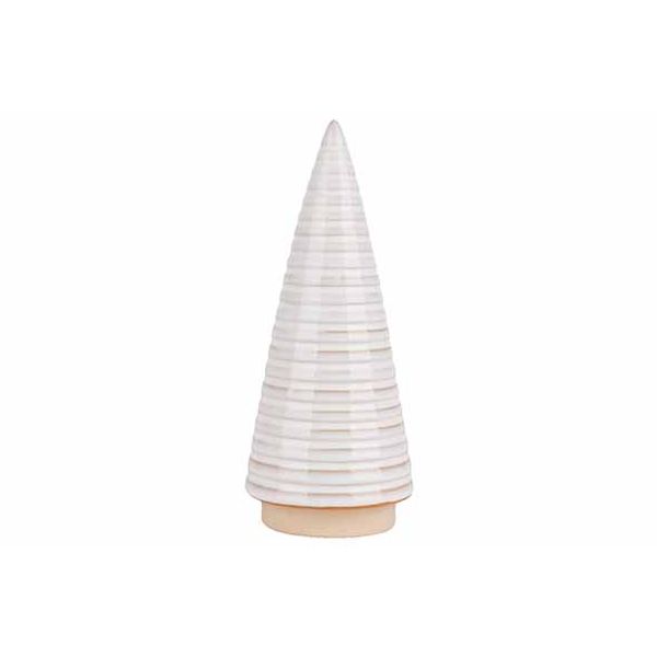 Kerstboom Rings Creme 10x10xh23cm Kerami Ek 