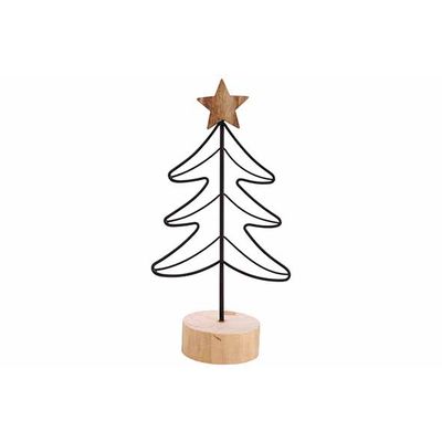 Arbre De Noël Wood Base Noir 10x10xh20cm  Metal  Cosy @ Home