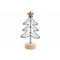 Kerstboom Wood Base Zwart 10x10xh20cm Me Taal 