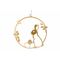 Hanger Rabbit Eggs And Flowers Goud 25x, 5xh25cm Rond Metaal 