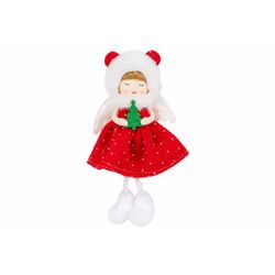 Hanger Angel Girl Rood Wit 10x4xh15cm Po Lyester 