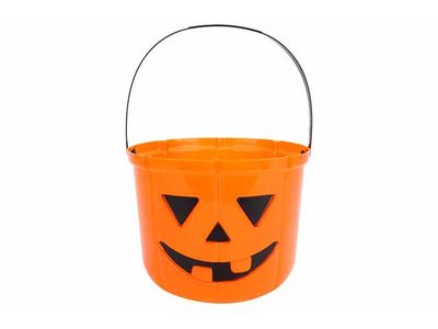 Seau Citrouille Orange 18x18xh14cm 