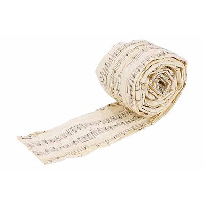 Ruban Noel Music Beige 150x8xh1cm Papier  