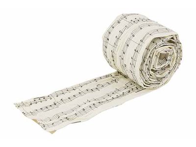 Ruban Noel Music Beige 150x8xh1cm Papier 