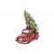 Auto Xmas Tree Led Excl 3xaaa Batt Rood Groen 32x16xh31cm Keramiek 