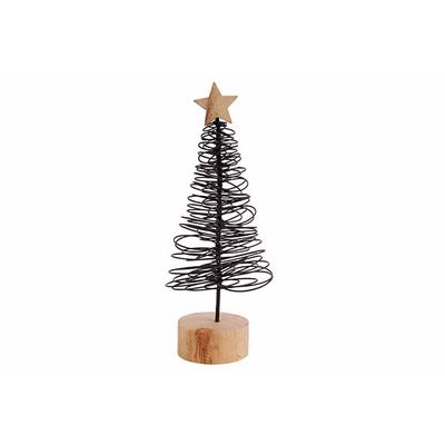 Arbre De Noël Loop Wood Base Noir 8x8xh2 1cm Metal  Cosy @ Home