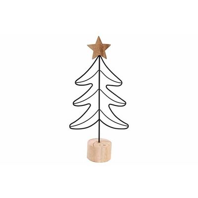 Arbre De Noël Wood Base Noir 14x6xh25cm Metal  Cosy @ Home