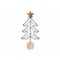 Kerstboom Wood Base Zwart 14x6xh25cm Met Aal 