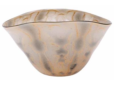 Coupe Oyster Gris Clair 30x21xh16cm Verr E