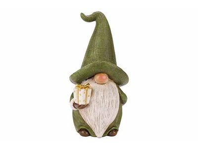 Santa Fat Nose Vert 11x10xh23cm Polyresi Ne