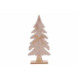 Kerstboom Fur Beige 20x6xh41cm Hout  