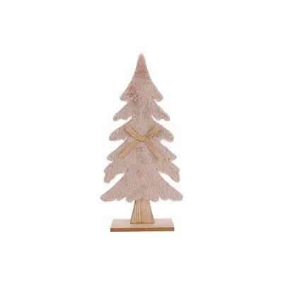 Arbre De Noël Fur Beige 20x6xh41cm Bois   Cosy @ Home