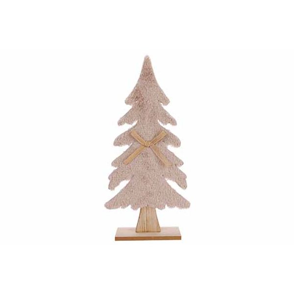 Kerstboom Fur Beige 20x6xh41cm Hout  