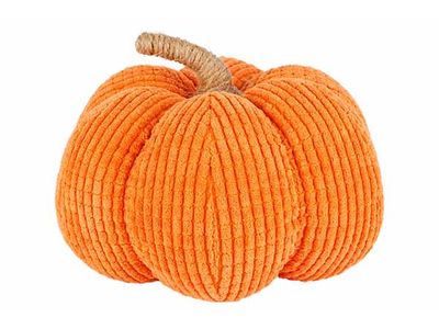 Citrouille Corduroy Orange 20x20xh20cm T Extile