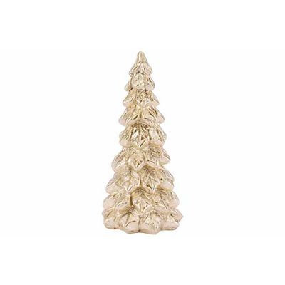 Arbre De Noël Dore 9x9xh17cm Polyresine   Cosy @ Home