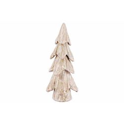 Kerstboom Bruin 11x11xh26cm Porselein  