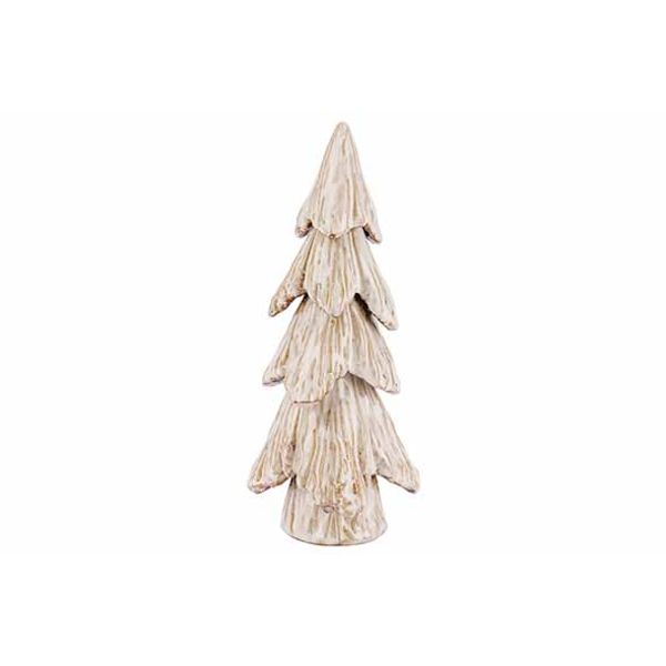 Kerstboom Bruin 11x11xh26cm Porselein  